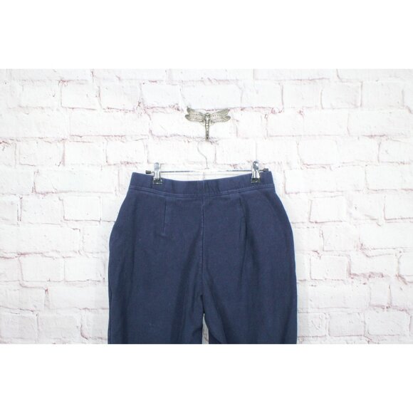 LL Bean Perfect Fit Pants Fleece Backed Straight Leg Classic Navy M Pet - Picture 5 of 11